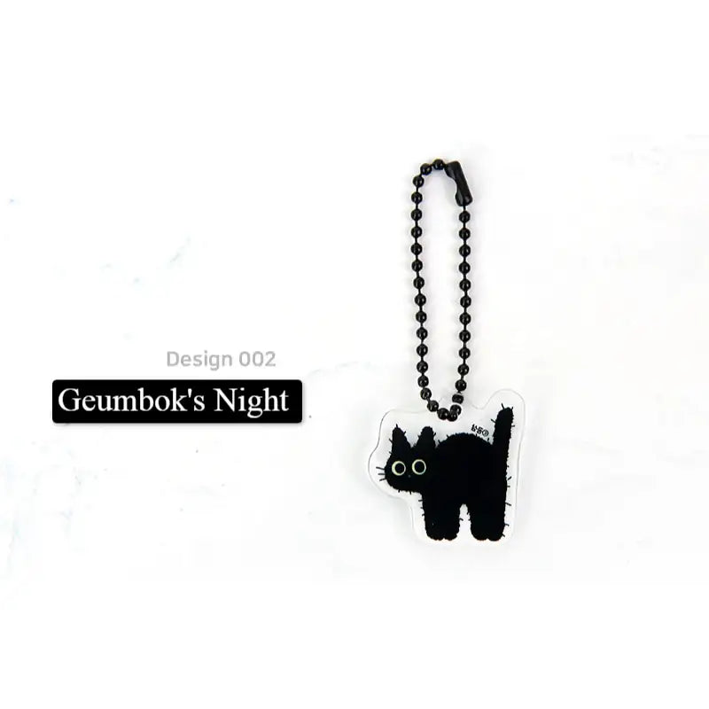 The Tale of Goldiluck, the Black Kitten - Acrylic Charm Keychain - Webtoon Shop - Keychain - Harumio