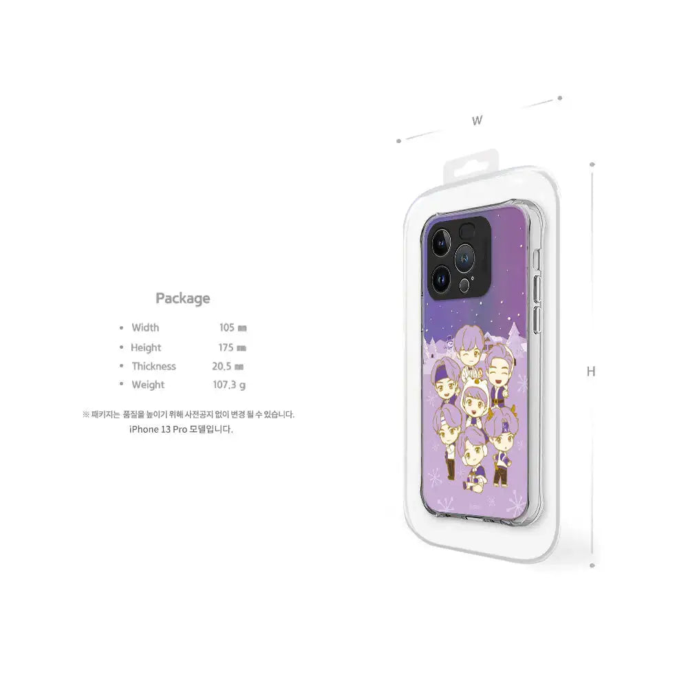 BTS - TinyTAN Purple Holidays Light Up Phone Case - BTS - Accessories - Harumio