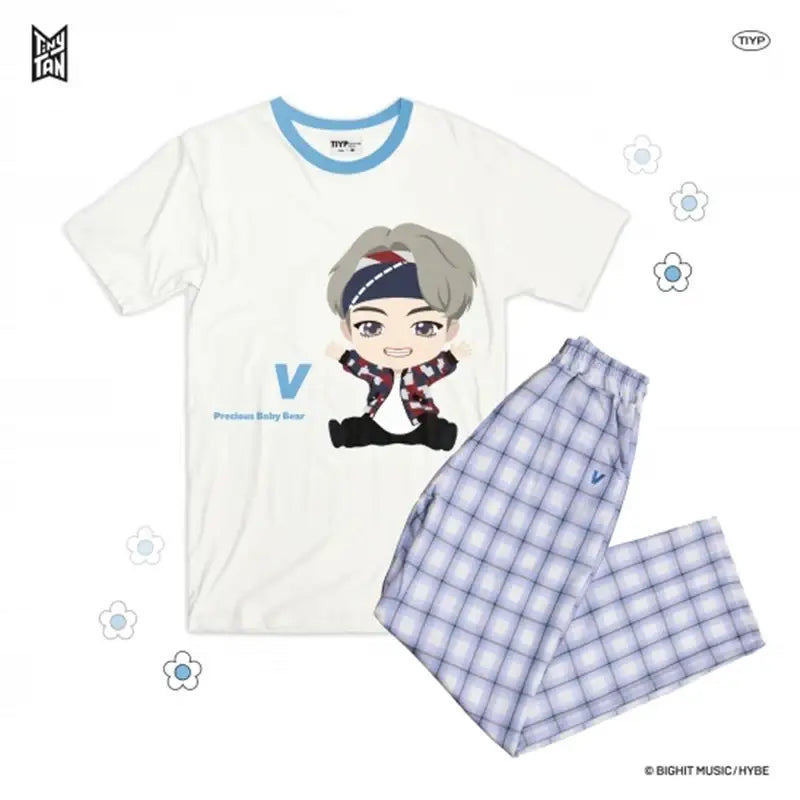 BTS - TinyTAN x TIYP - Check Pajama - BTS - Clothing - Harumio