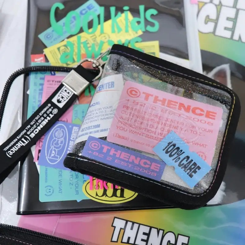 THENCE - PCC Sewing Glitter Wallet - Clear