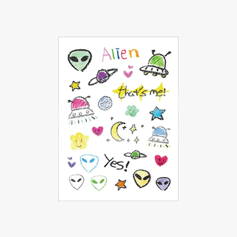 AKMU - ALiEN - Suhyun Tattoo Sticker Set - AKMU - Stickers - Harumio