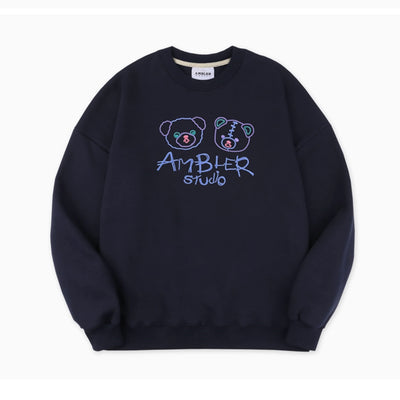 Ambler - Pastel Bears Overfit Hoodie Sweatshirt