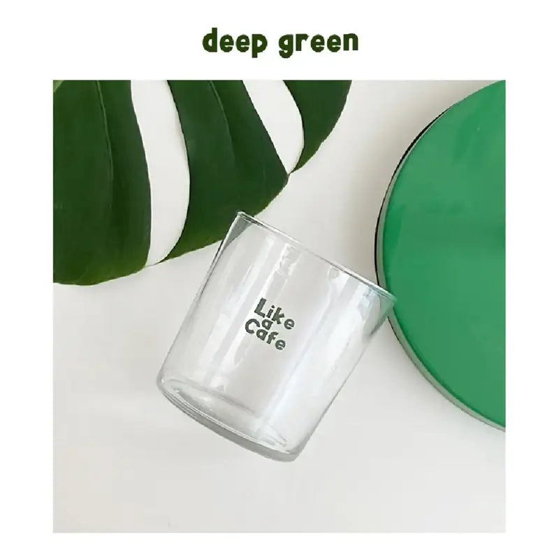 Like A Cafe - Lettering Glass - Like A Cafe - Glass Cup - Harumio