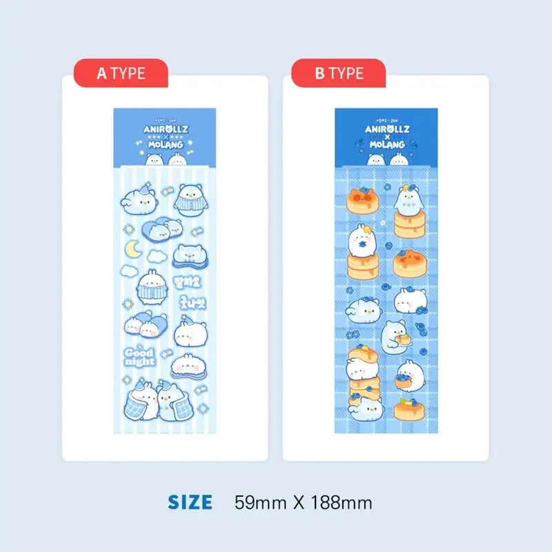 Anirollz x Molang - Seal Sticker - Molang - Stickers - Harumio