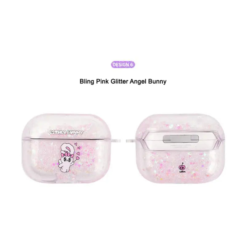 Esther Bunny - Bling Glitter AirPods Pro Case - Esther Bunny - AirPods Case - Harumio