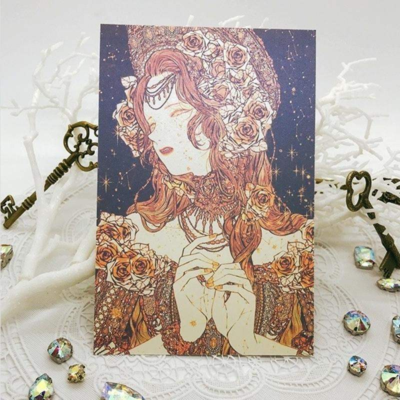 Libet - Estrella Gold Leaf Postcard Set - Libet - Stationary - Harumio