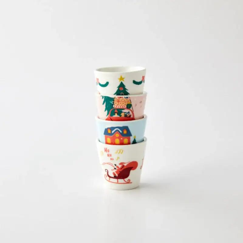 Korean Santa Fairy Village - Soju Glass 4P Set - Modern House - Home & Living - Harumio
