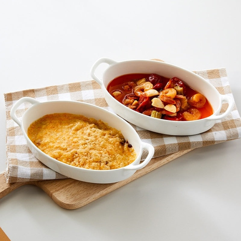 Korean ON - Everyday Gratin Dish With Handles 2P Set