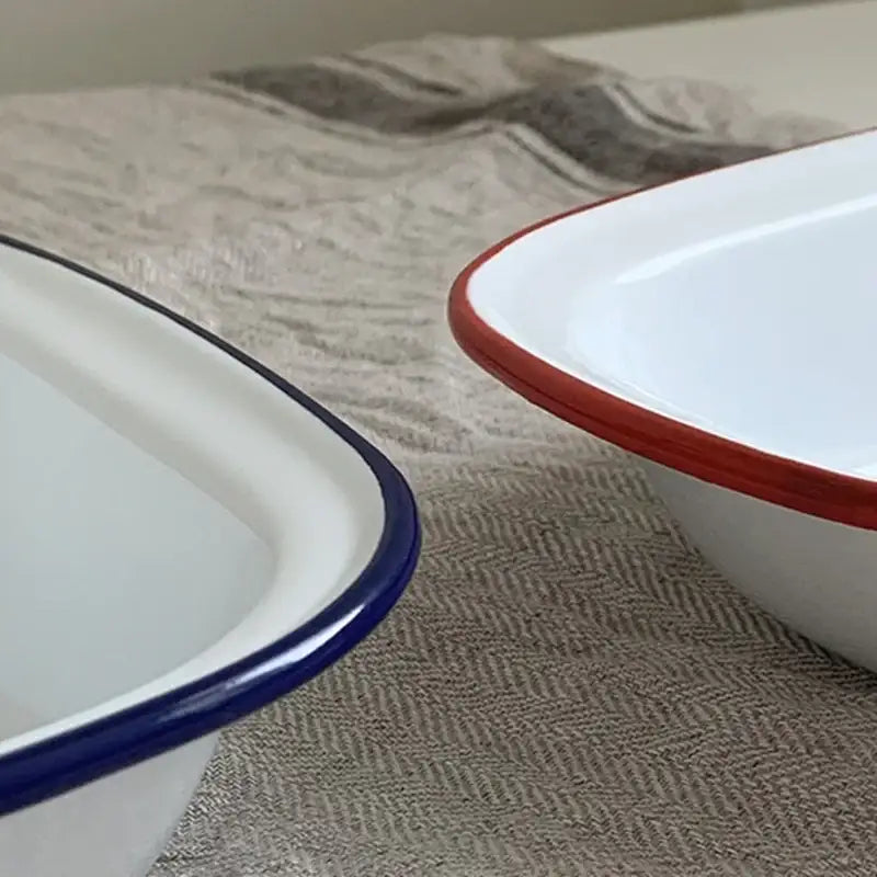 Like A Cafe - Enamel Oval Bowl - Like A Cafe - Home & Living - Harumio