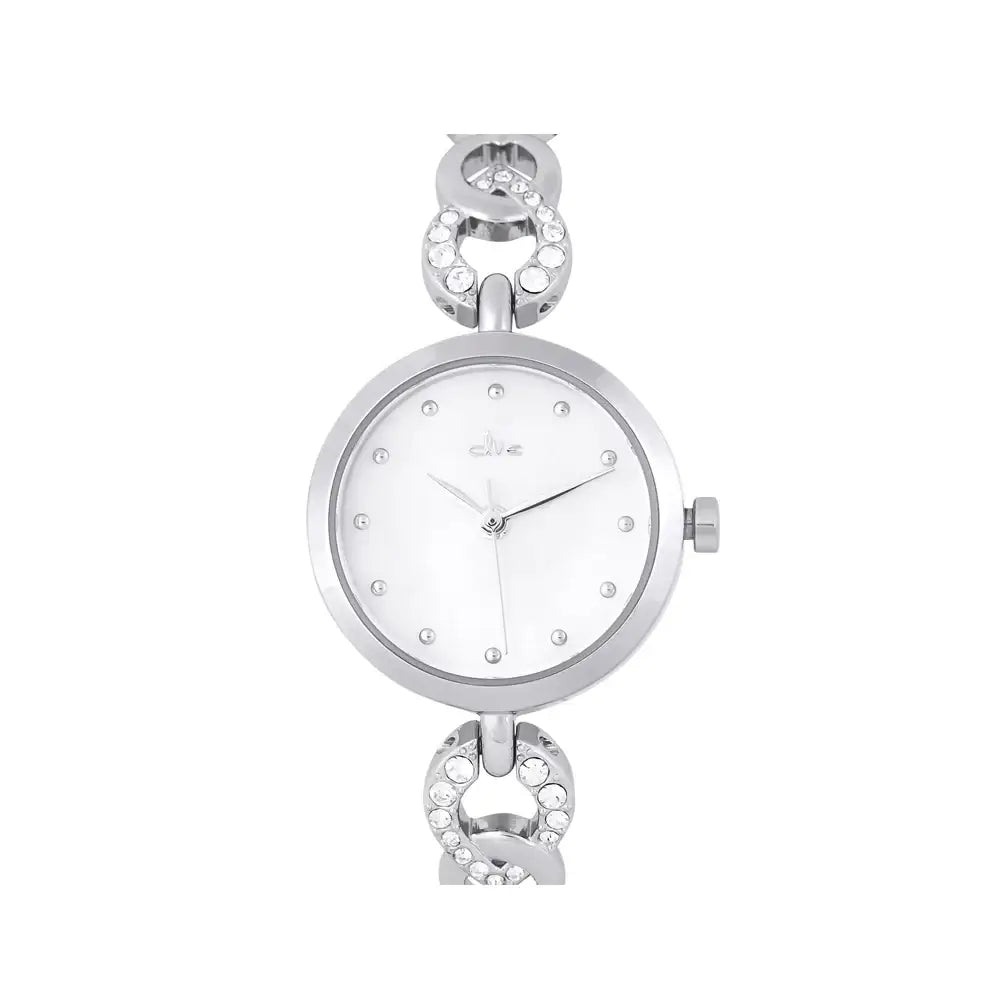 CLUE - Lovely White Link Silver Metal Watch - CLUE - Watches - Harumio