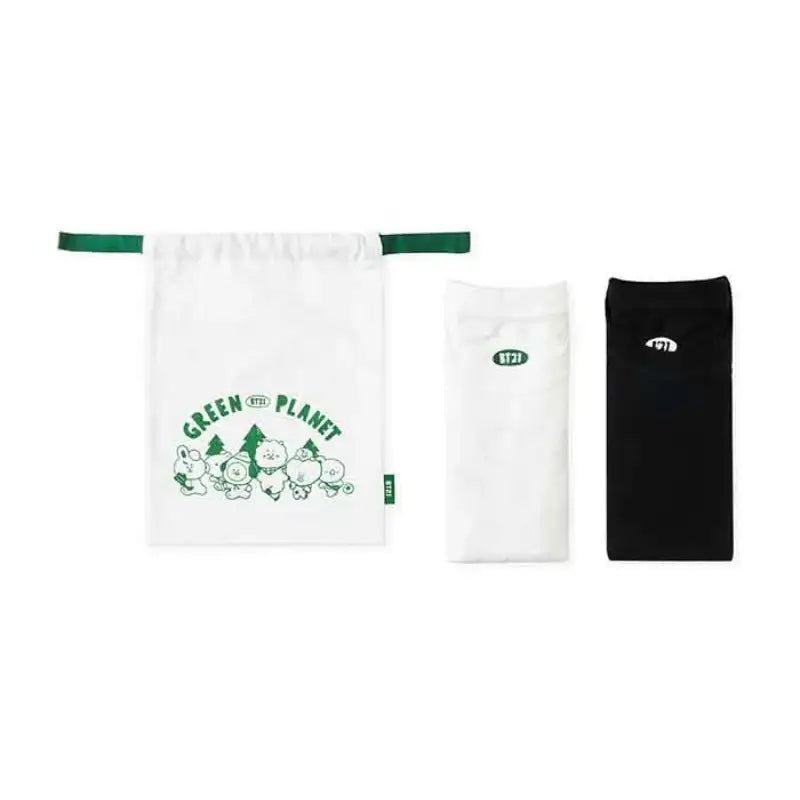 BT21 - Baby Outdoor Organic Short Sleeve T-Shirt Set - LINE FRIENDS - Clothes - Harumio