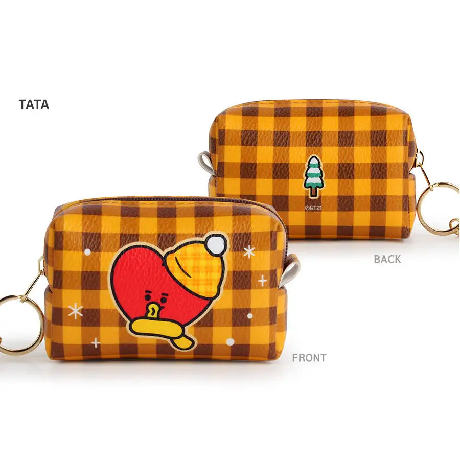 BT21 x Monopoly - Checkered Small Pouch - Monopoly - Accessories - Harumio