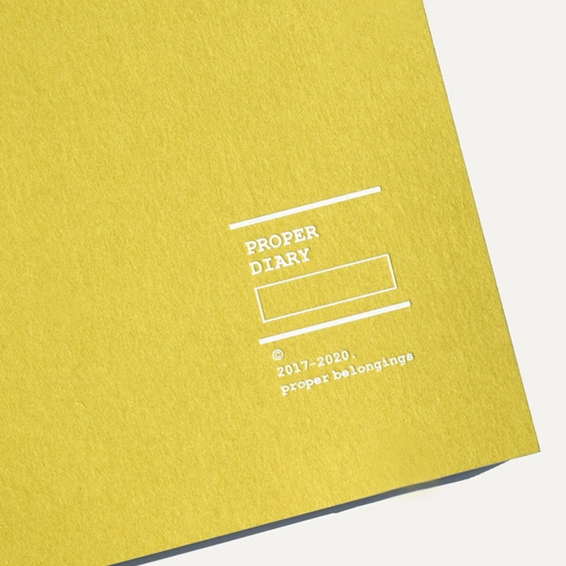 proper belongings - Proper Diary No.4