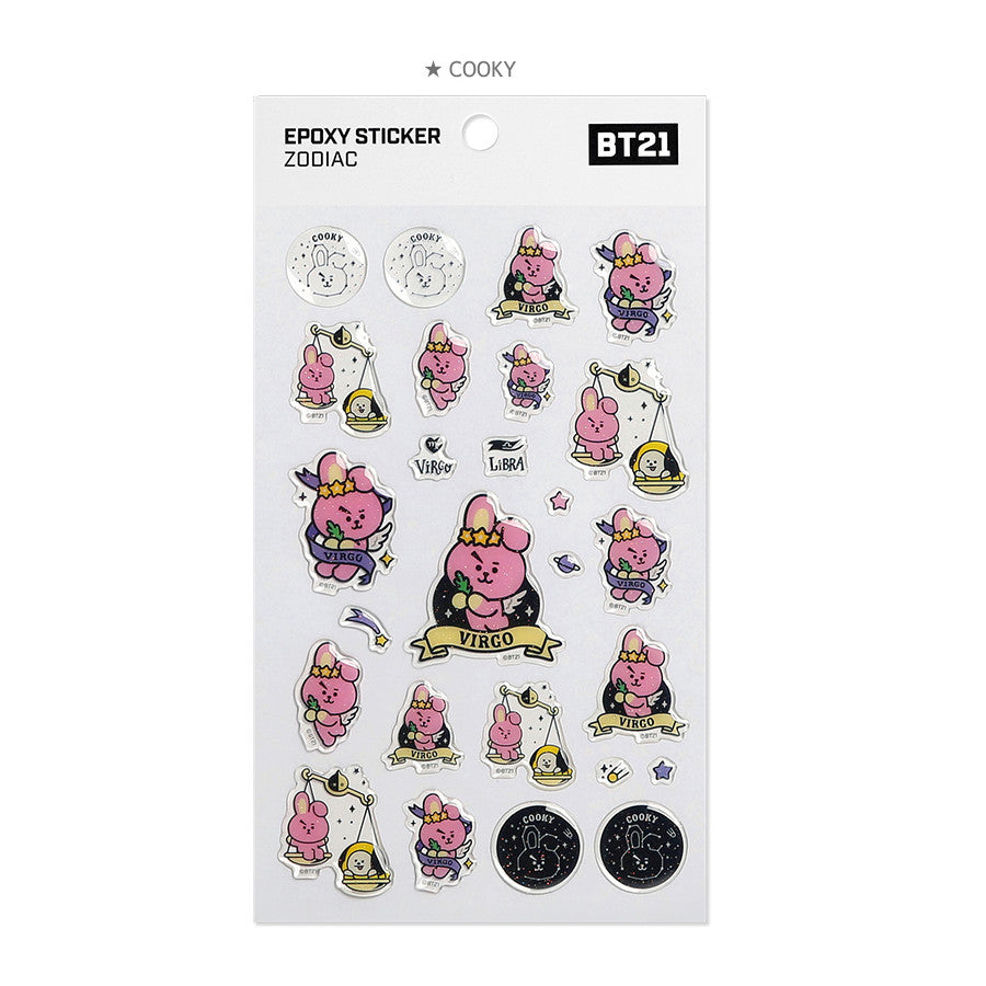 BT21 x Monopoly - Universtar Epoxy Sticker  - Zodiac