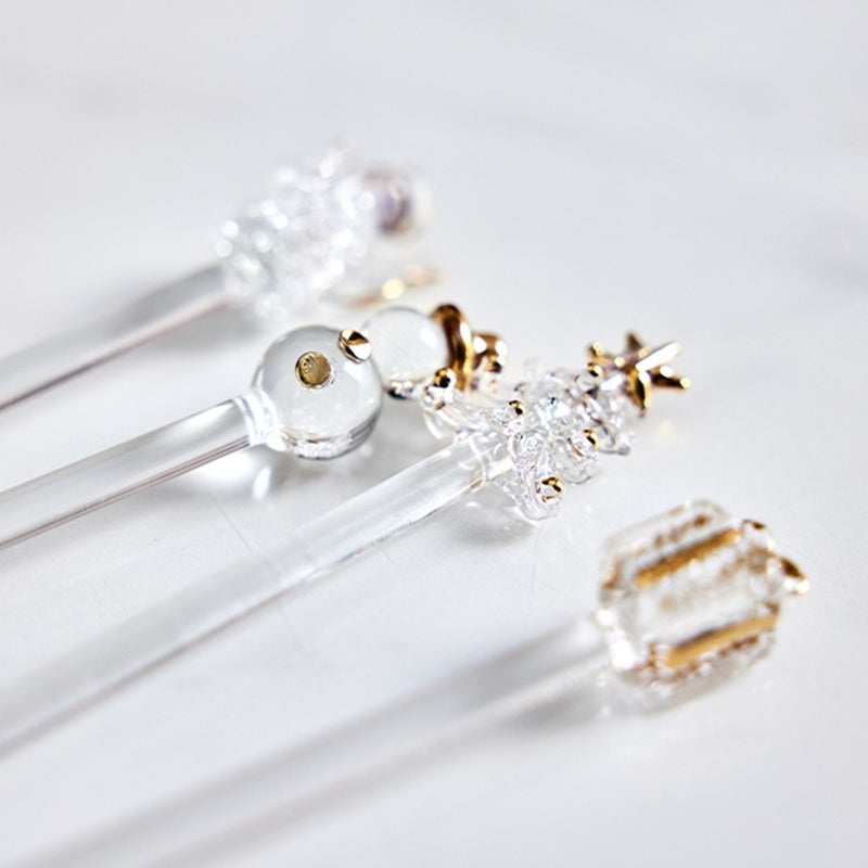 Korean Winter Story - Gold Glass Muddler Stick 4P Set