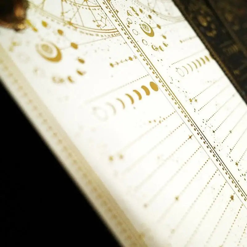 Libet - A5 Gold Leaf Moon Memo Set - Libet - Stationary - Harumio