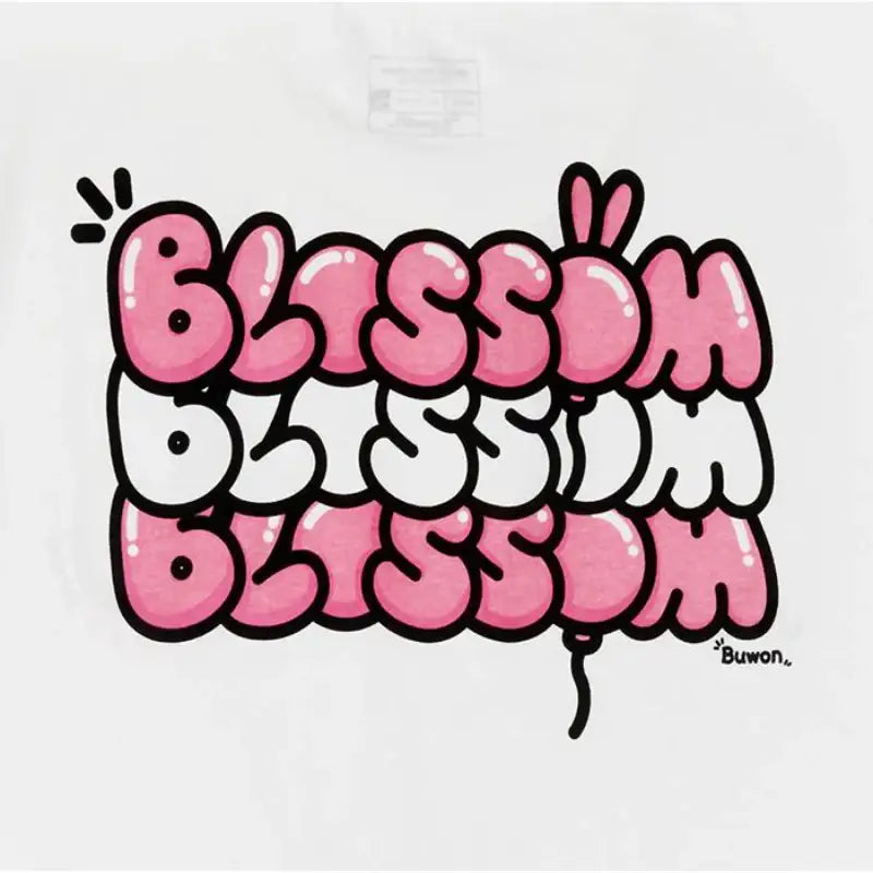 Line Friends - Buwon B.B.Rabbit & BLOSSOM Short Sleeve T-shirt - Line Friends - T-shirt - Harumio