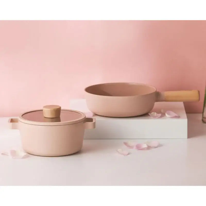 Neoflam - FIKA Mini Peach Pot and Wok Set - Neoflam - Kitchenware - Harumio