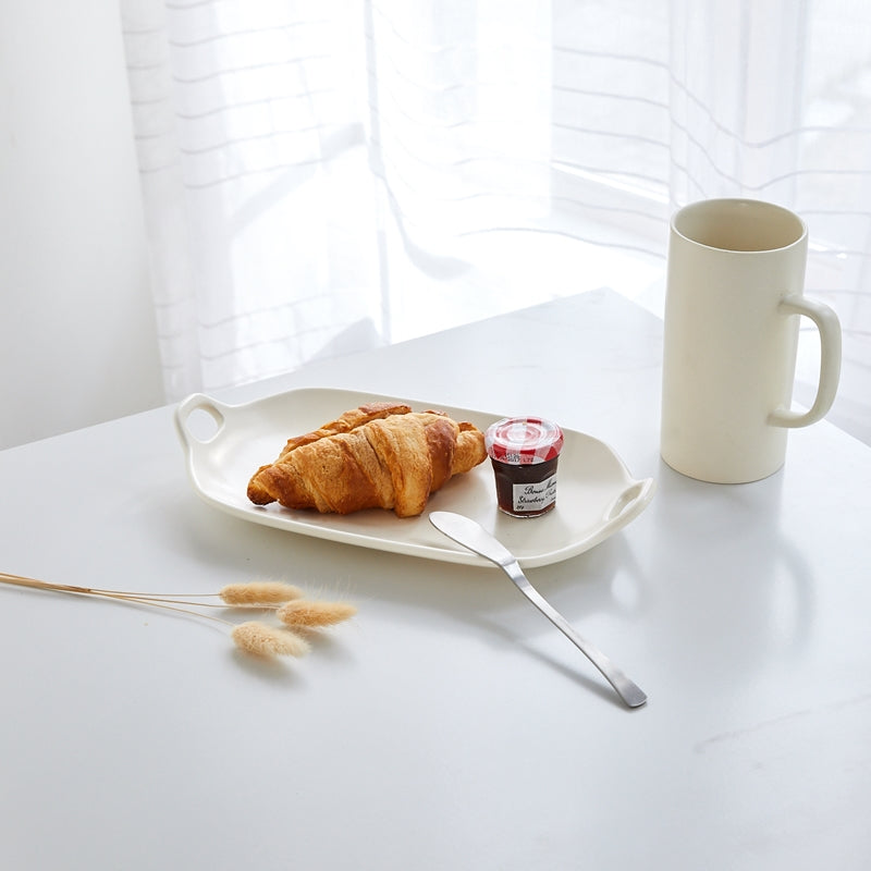 Korean L Mime Plate With Handle Set 3P