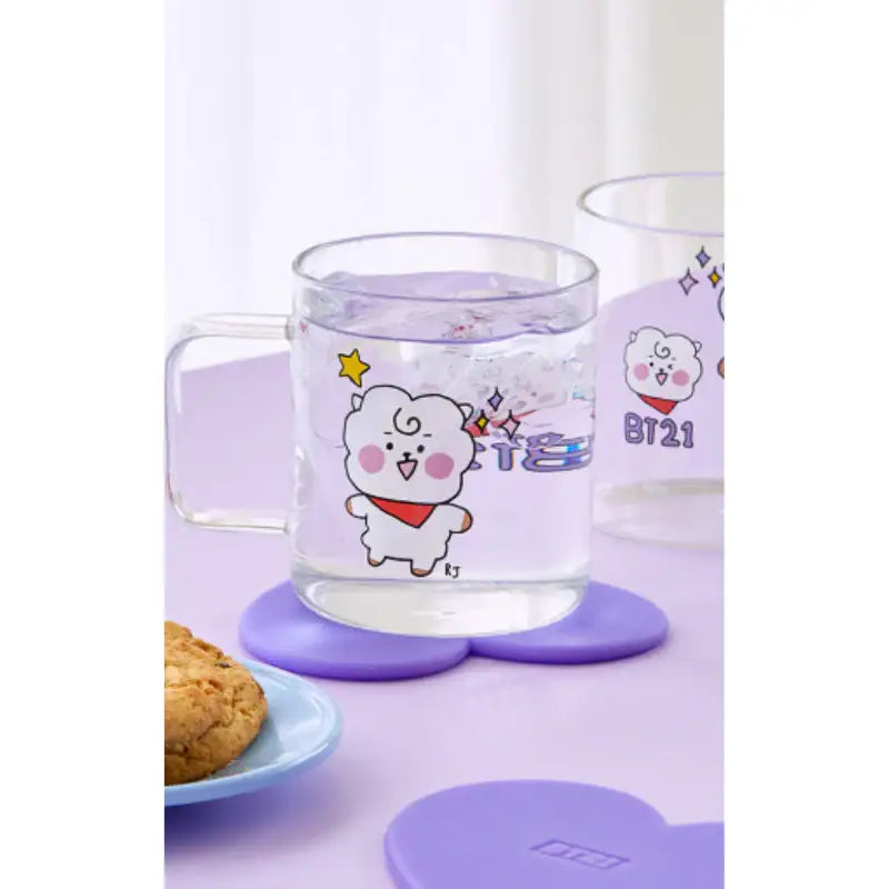 BT21 - Baby Glass Mug And Coaster Set - BT21 - Home & Living - Harumio