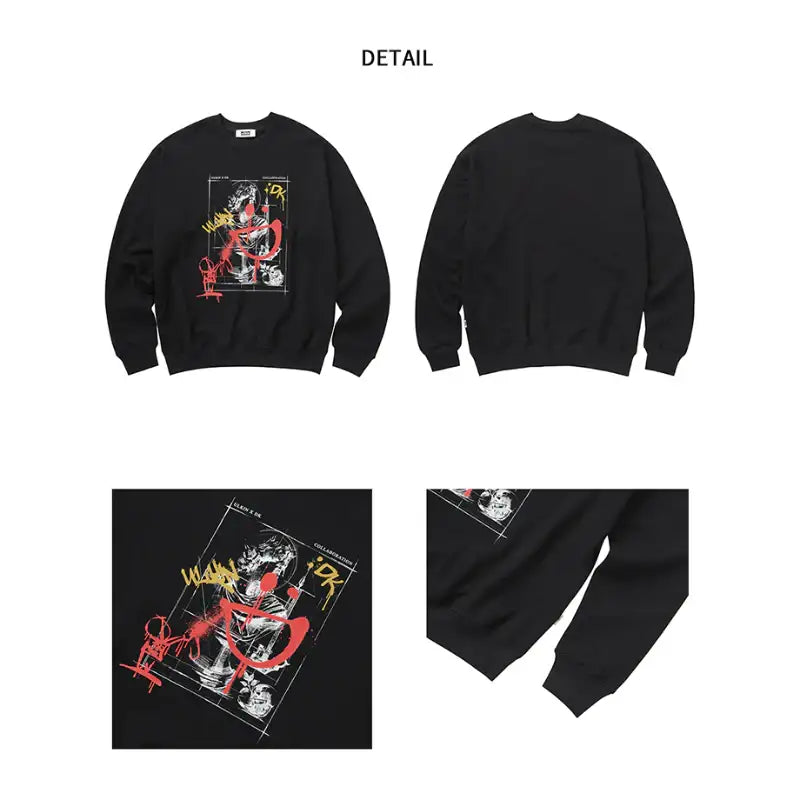 ULKIN X iKON DK - Spray Smile Statue Sweatshirt - iKON - Sweatshirt - Harumio