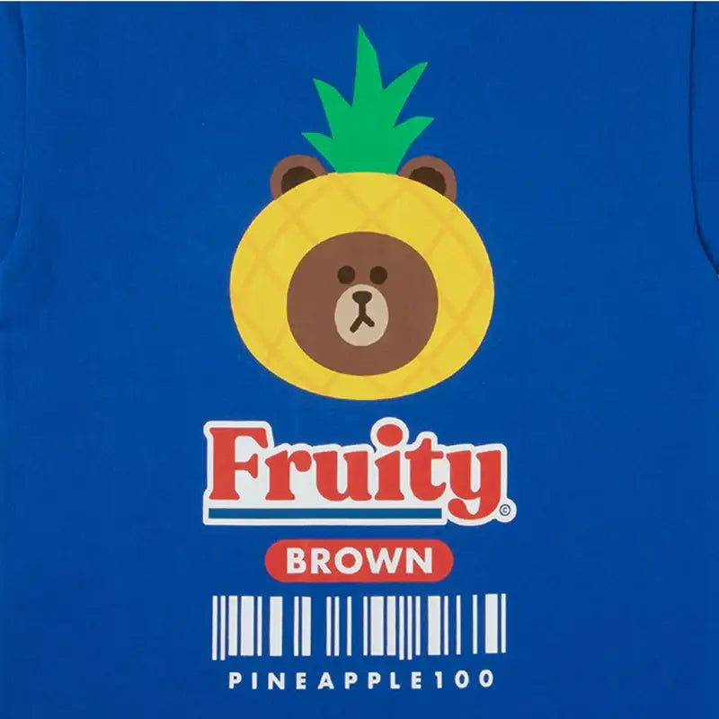 Line Friends - Fruity Barcode Short Sleeve T-Shirt - Kids - Line Friends - Clothes - Harumio