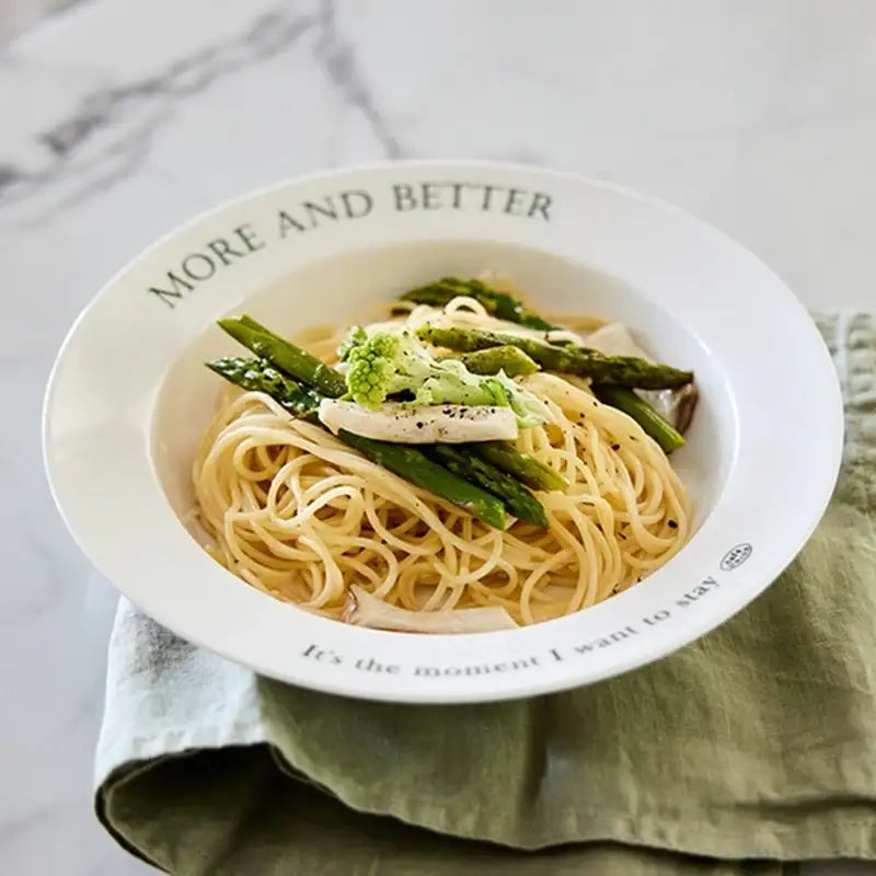 Korean Mine Lettering - Pasta Bowl - Modern House - Bowls - Harumio