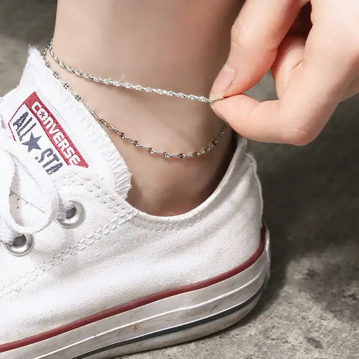 OST - Wavy Chain Ring Anklet - OST - Jewelry - Harumio