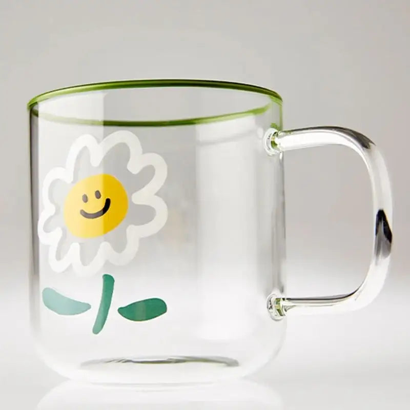 Korean Picnic Day - Heat Resistant Glass Mug - Modern House - Kitchenware - Harumio