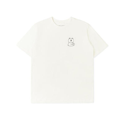 Line Friends - Brown Signature Embroidery Short Sleeve T-shirt