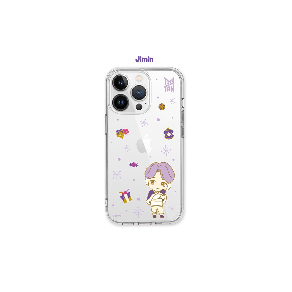 BTS - TinyTAN Purple Holidays Clear Soft Phone Case (iPhone)