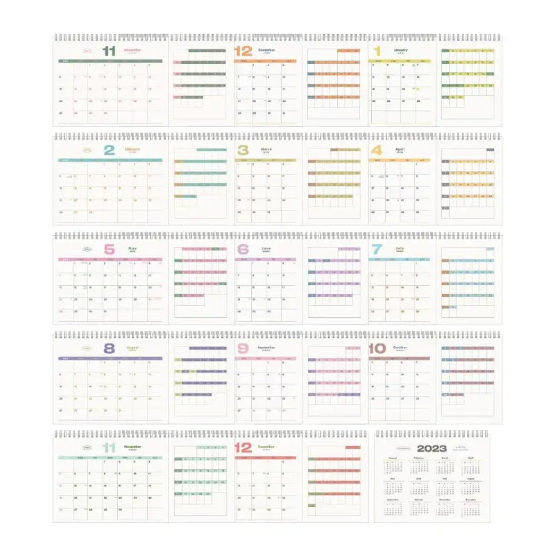 ICONIC - 2023 Color Palette Desk Calendar - 10x10 - 2023 Calendars - Harumio
