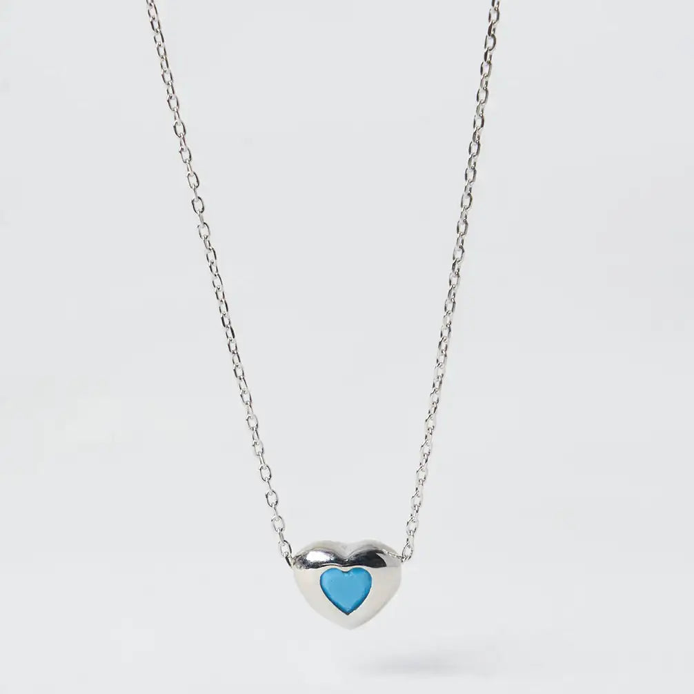 OST - Lovely Heart Silver Necklace - OST - Jewelry - Harumio