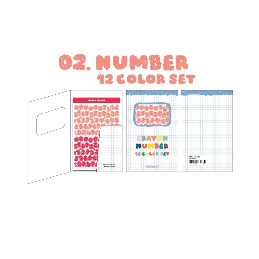 WANNATHIS - Crayon Alphabet Number Sticker Set - WANNATHIS - Accesories - Harumio
