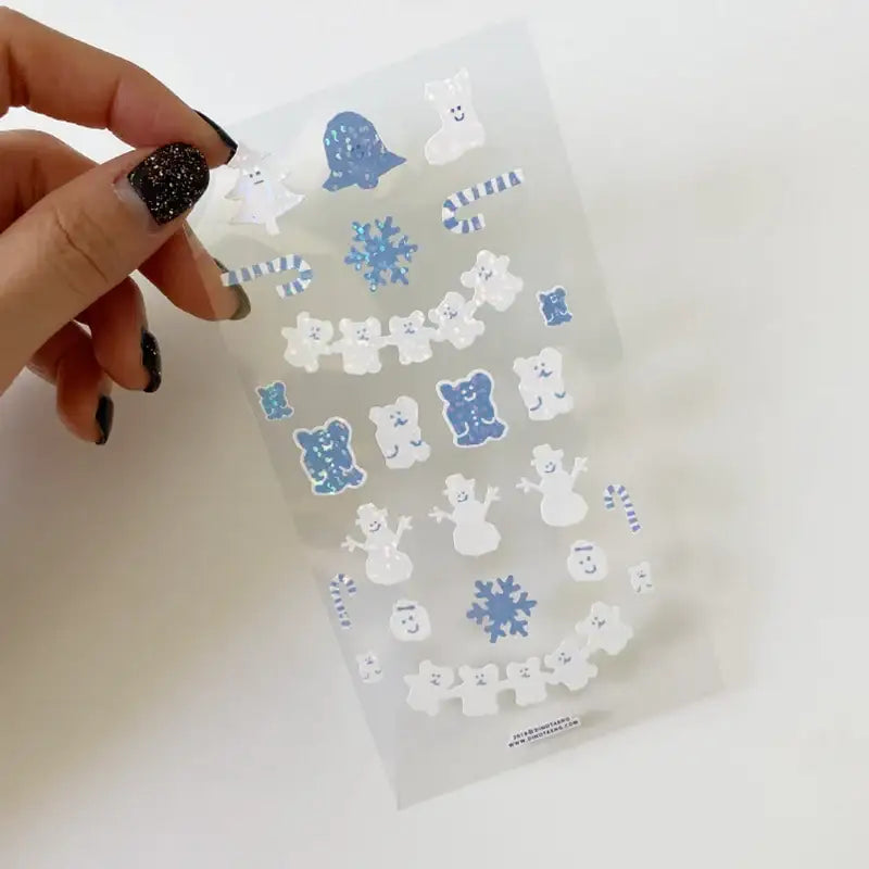Dinotaeng - Glitter Stickers - Dinotaeng - Sticker - Harumio