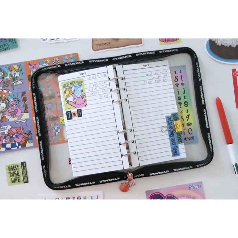 THENCE - PVC Sewing Lettering Pouch Diary - THENCE - Stationary - Harumio
