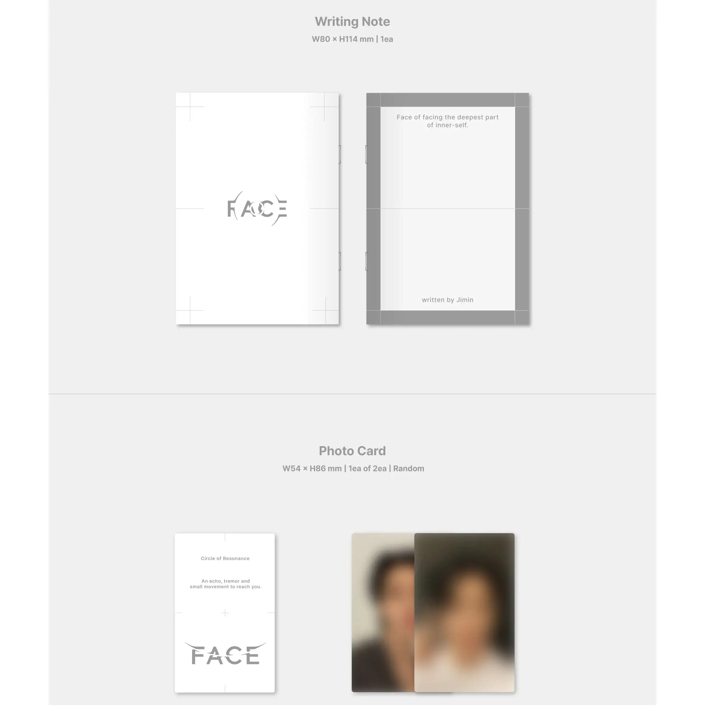 Jimin (BTS) - Face : 1st Album (Weverse Album + Photobook Versions) - Jimin (BTS) - Album - Harumio