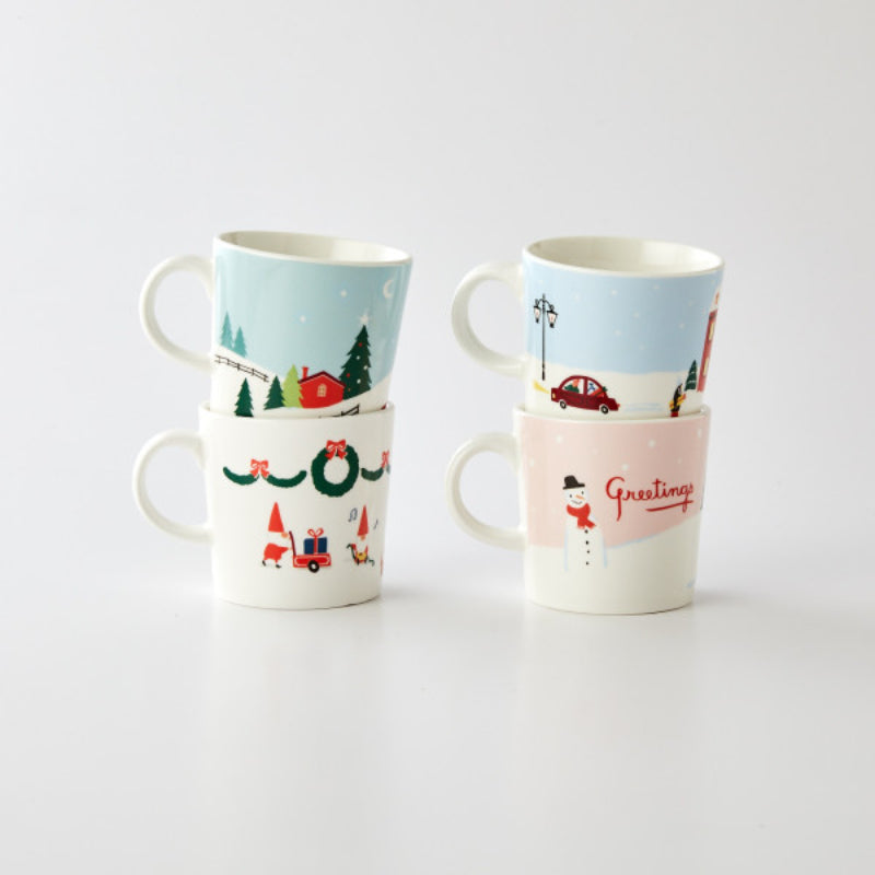 Korean Santa Fairy Village - Mug 4P Set