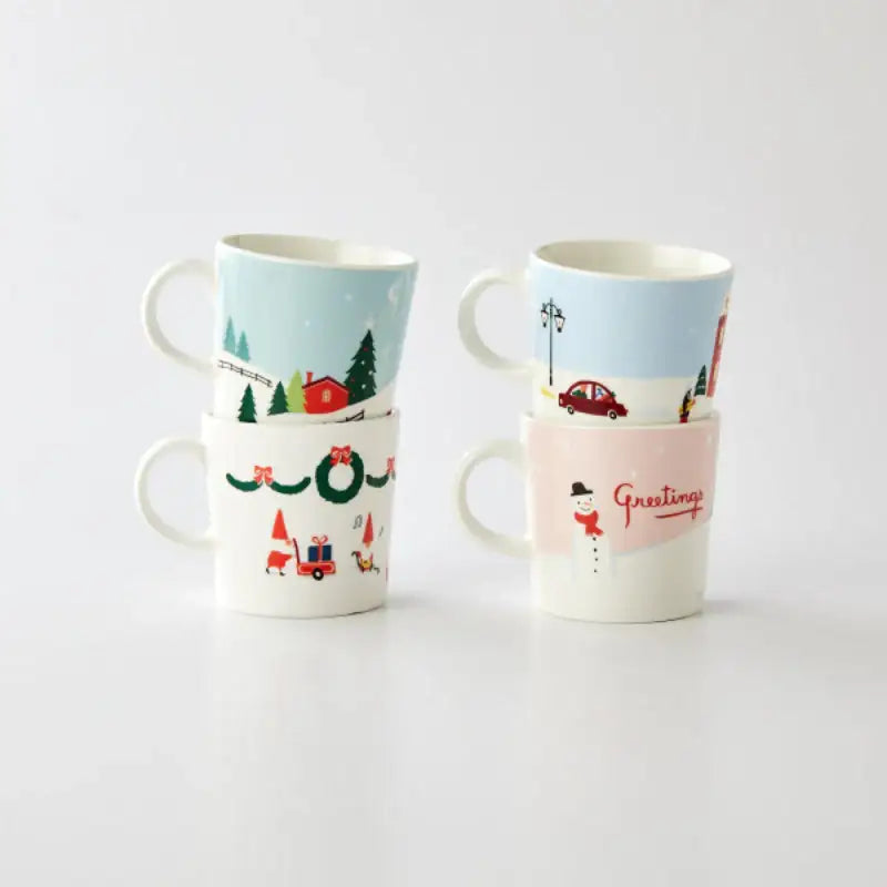 Korean Santa Fairy Village - Mug 4P Set - Modern House - Home & Living - Harumio