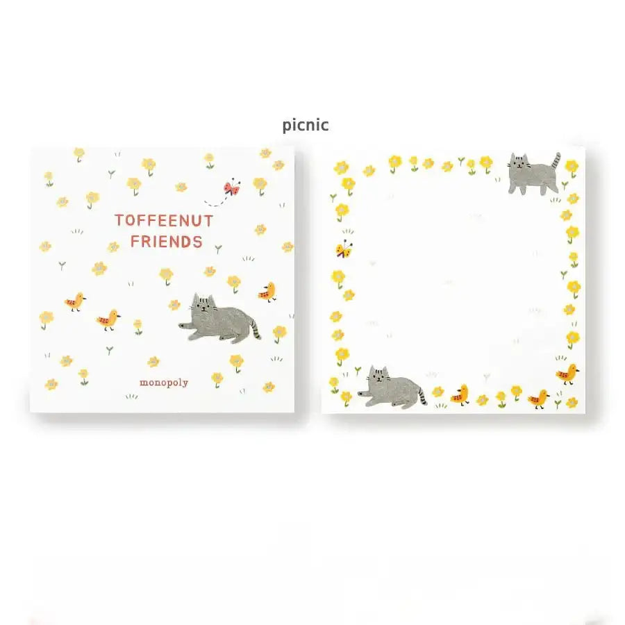 Monopoly - Toffee Nut Memo Pad Square - Monopoly - Notebooks & Notepads - Harumio