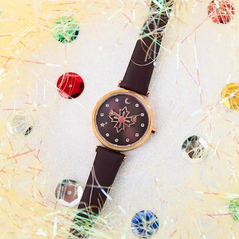 Saint Tail x Clue - Saint Wing Leather Watch - Purple - CLUE - Jewelry - Harumio