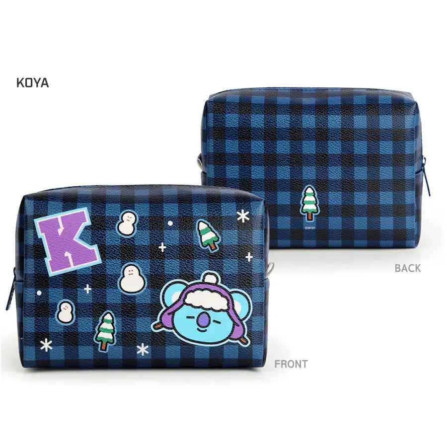 BT21 x Monopoly - Checkered Large Pouch - Monopoly - Accessories - Harumio