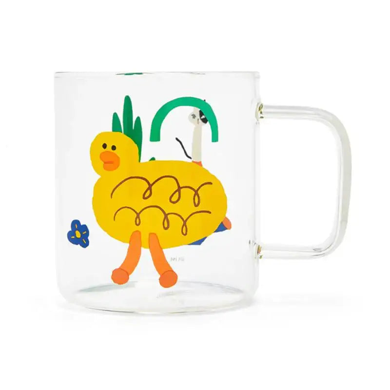 Line Friends - Glass Mug & Coaster Set - Line Friends - Tableware - Harumio