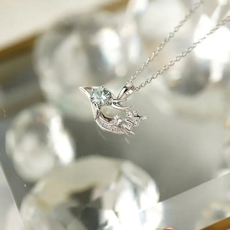 Mystic Messenger - Mint Eye Silver Necklace - Mystic Messenger - Jewelry - Harumio