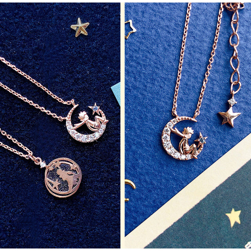 Le Petit Prince x OST - Le Petit Prince with The Moonlight Rose Gold Necklace