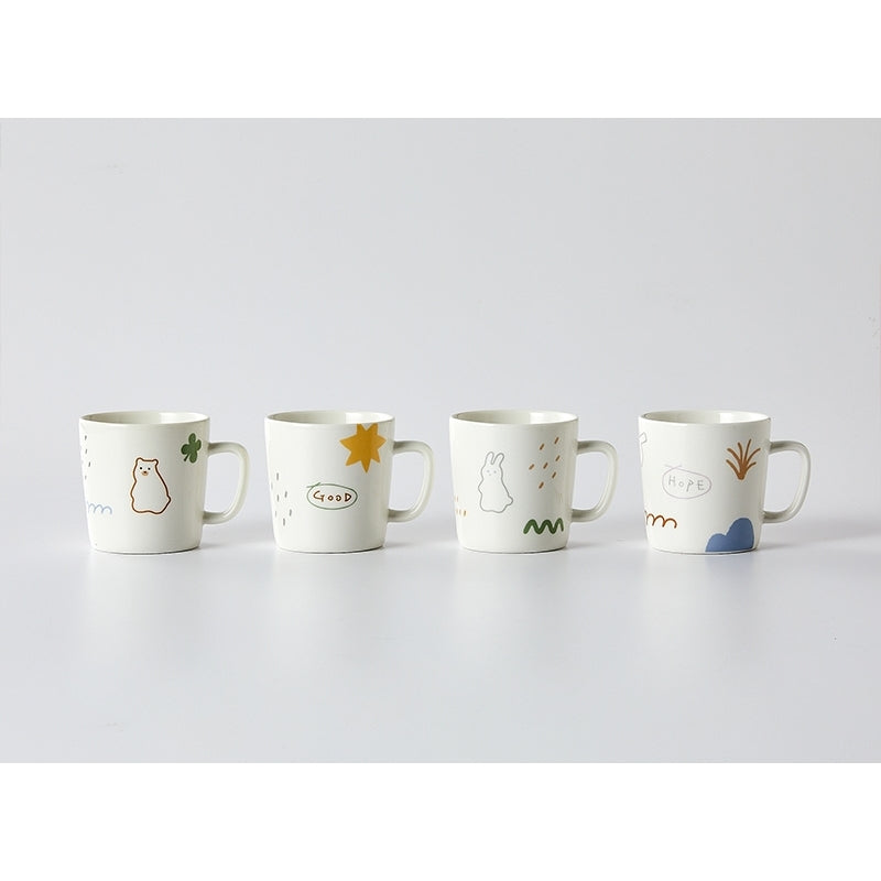 Korean Little Buddy Pom Pom - Mug 4P Set