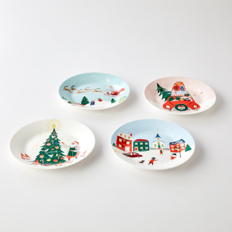 Korean Santa Fairy Village - Plate 4P Set