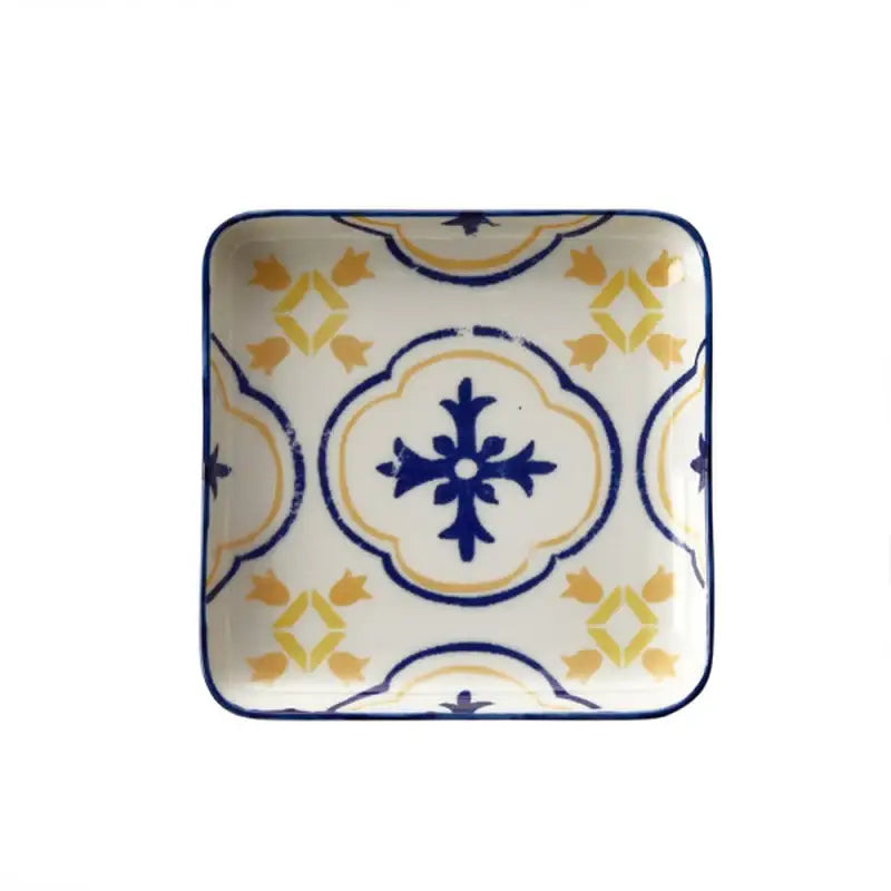Korean Lemon Persian Square Plate 4P Set - Modern House - Kitchenware - Harumio