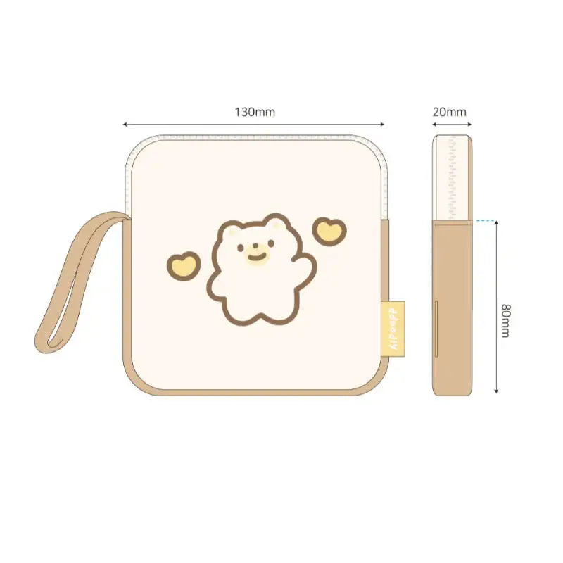 Jelly Crew - ddoodly - Baby Bear Mini Square Pouch - Jelly Crew - Pouch - Harumio