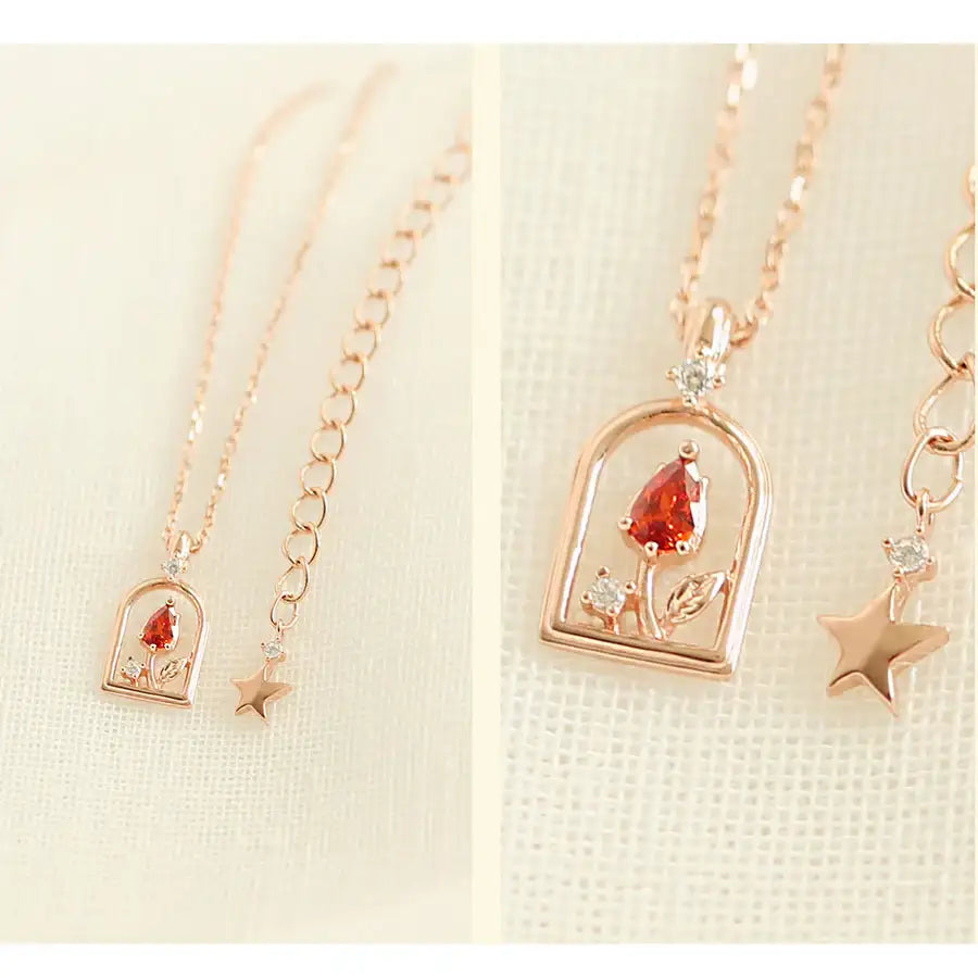 Le Petit Prince x OST - Pride Rose Rose Gold Necklace - OST - Accessories, Jewelry - Harumio
